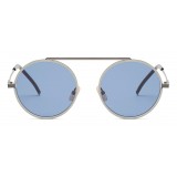 Fendi - Everyday - Ruthenium Rounded Sunglasses - Sunglasses - Fendi Eyewear