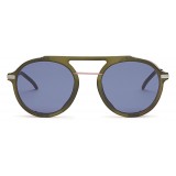 Fendi - Fantastic - Occhiali da Sole Rotondi Aviator Sfilata FW17-18 Verdi - Occhiali da Sole - Fendi Eyewear