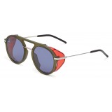 Fendi - Fantastic - Green Round Aviator Sunglasses Fashion Show FW17-18 - Sunglasses - Fendi Eyewear