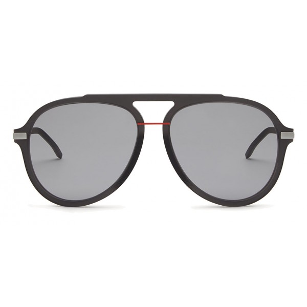 Fendi - Fantastic - Satin Black Aviator Oversize Sunglasses - Sunglasses - Fendi Eyewear