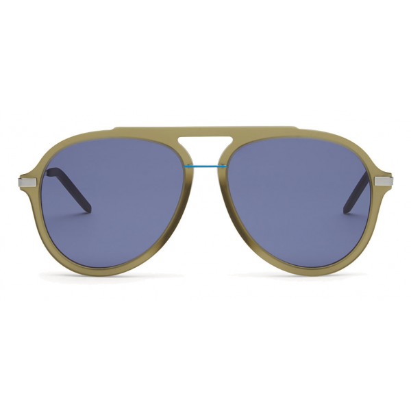 Fendi - Fantastic - Satin Green Aviator Oversize Sunglasses - Sunglasses - Fendi Eyewear