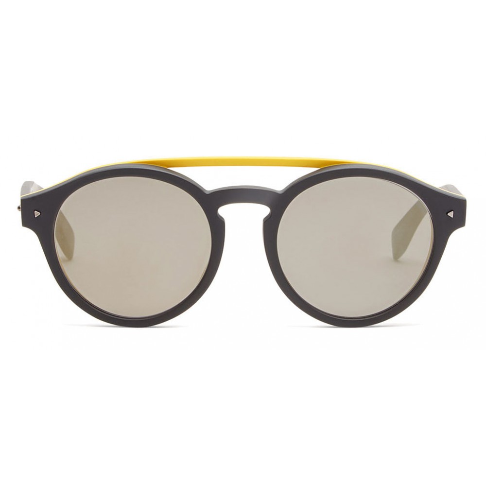 Fendi - Eyeline - Round Pilot Sunglasses - Gray - Sunglasses - Fendi Eyewear  - Avvenice