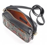 Aleksandra Badura - Camera Bag - Python & Calfskin Mini Bag - Orange & Grey - Luxury High Quality Leather Bag