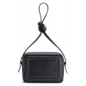 Aleksandra Badura - Camera Bag - Mini Borsa in Pitone e Pelle di Vitello - Nera - Alta Qualità Luxury