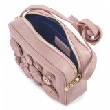 Aleksandra Badura - Camera Bag - Python & Calfskin Mini Bag - Quartz Rose - Luxury High Quality Leather Bag