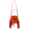 Aleksandra Badura - Lucky Bucket Bag Medium - Borsa a Frange Media - Mandarino - Alta Qualità Luxury