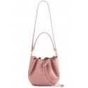 Aleksandra Badura - Lucky Bucket Bag Medium - Fringe Bucket Bag Medium - Rose Quartz - Luxury High Quality Leather Bag