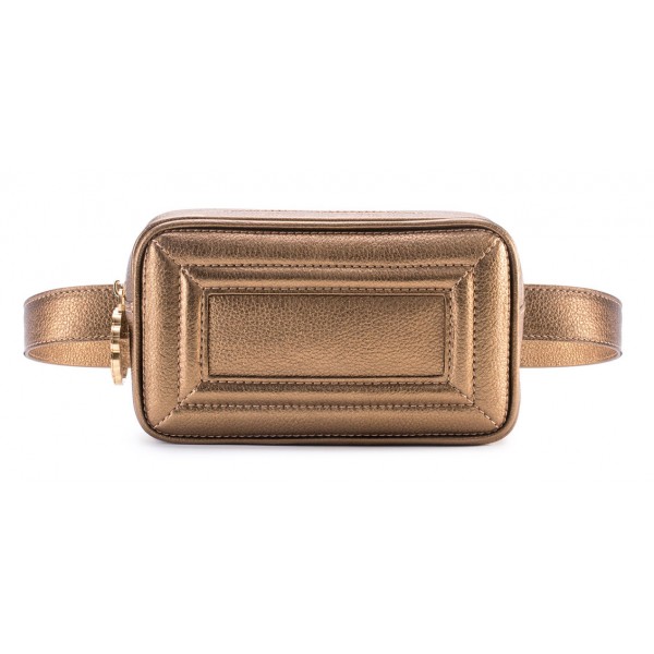 Aleksandra Badura - Camera Belt Bag - Goatskin Belt Bag - Bronze - Luxury High Quality Leather Bag