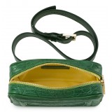 Aleksandra Badura - Camera Belt Bag - Crocodile & Calfskin Belt Bag - Green - Luxury High Quality Leather Bag