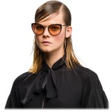 Prada - Prada Collection - Occhiali Rotondi Cat Eye Nero e Soleil - Prada Collection - Occhiali da Sole - Prada Eyewear