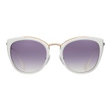 Prada - Prada Collection - White and Cerise Round Cat Eye Sunglasses - Prada Collection - Sunglasses - Prada Eyewear