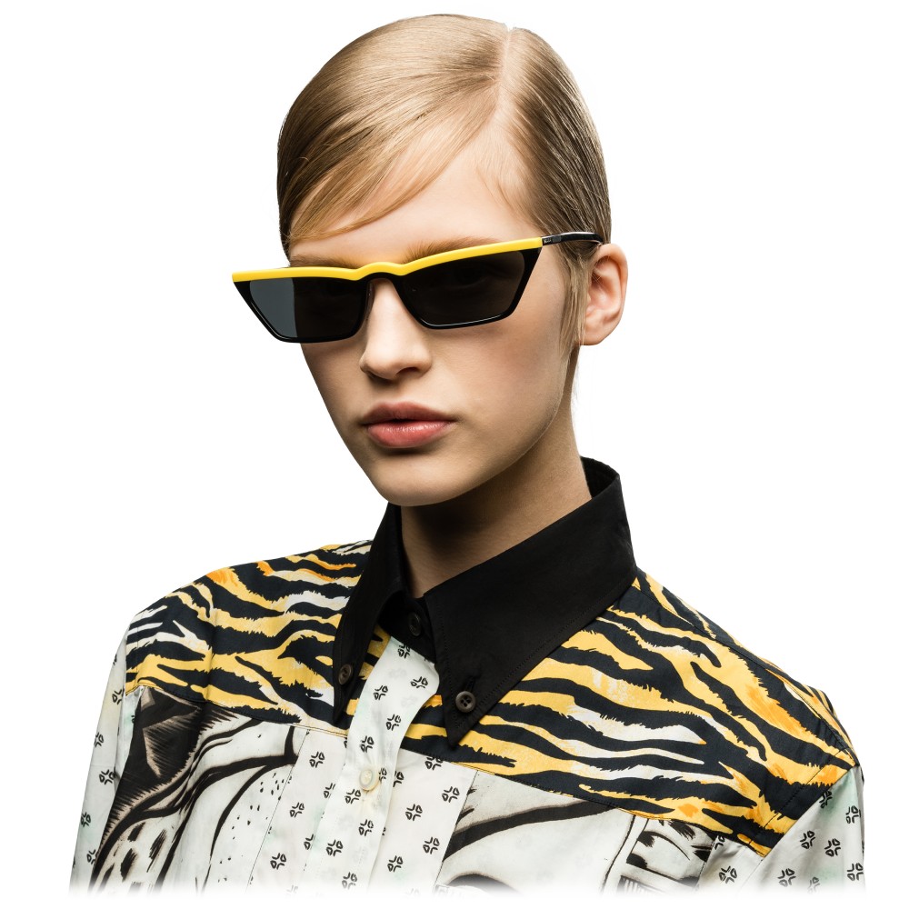 Prada - Prada Ultravox - Black Yellow Square Sunglasses - Prada ...