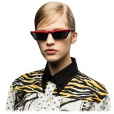 Prada - Prada Ultravox - Occhiali Quadrati Neri e Rossi - Prada Ultravox Collection - Occhiali da Sole - Prada Eyewear