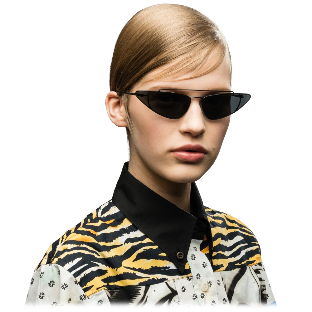 Prada - Prada Ultravox - Black Cat Eye Triangle Sunglasses - Prada Ultravox Collection 