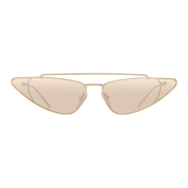 Prada - Prada Ultravox - Pale Gold Cat Eye Triangle Sunglasses - Prada Ultravox Collection - Sunglasses - Prada Eyewear