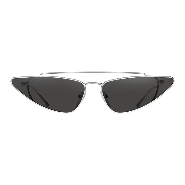 Prada - Prada Ultravox - Black Silver Cat Eye Triangle Sunglasses - Prada Ultravox Collection - Sunglasses - Prada Eyewear