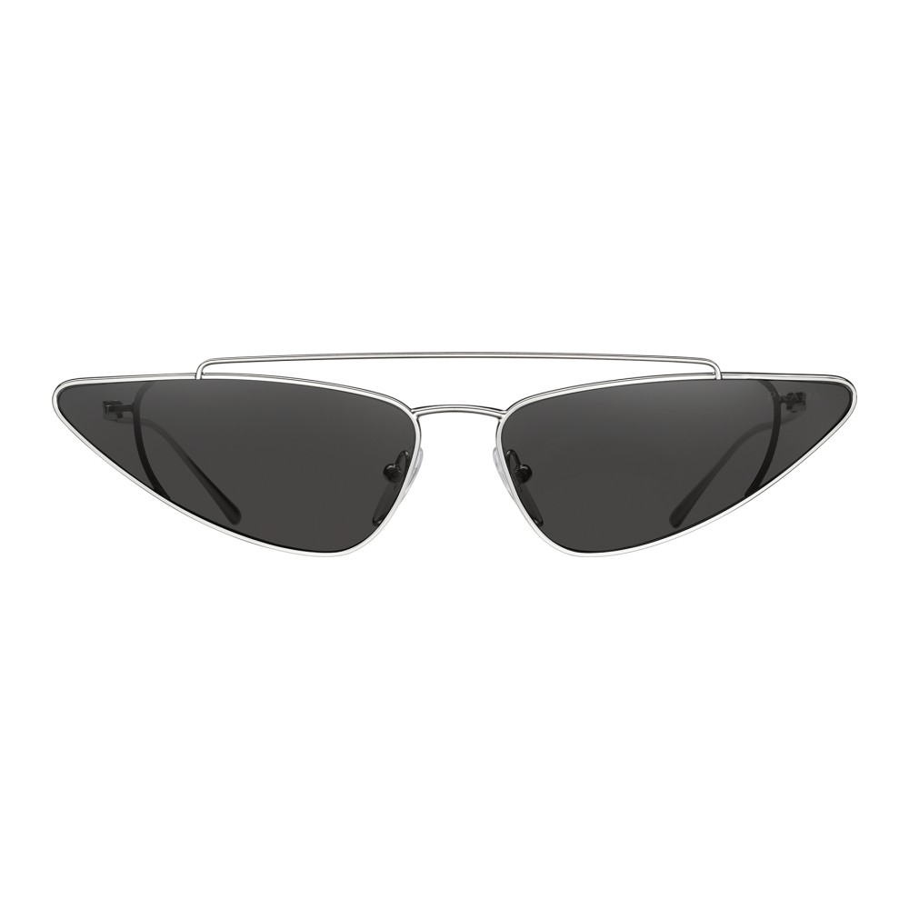 Prada - Prada Ultravox - Black Silver Cat Eye Triangle Sunglasses - Prada  Ultravox Collection - Sunglasses - Prada Eyewear - Avvenice