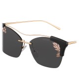 Prada - Prada Collection - Black and Gold Cat Eye Sunglasses - Prada Collection - Sunglasses - Prada Eyewear