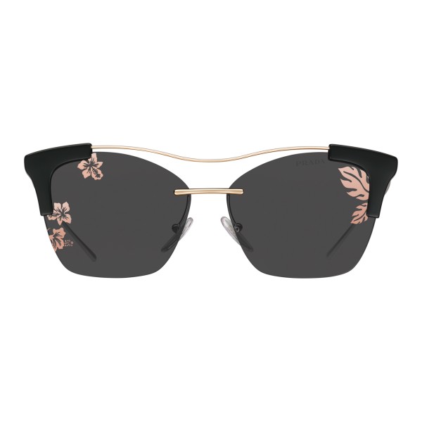 Prada - Prada Collection - Black and Gold Cat Eye Sunglasses - Prada Collection - Sunglasses - Prada Eyewear