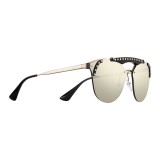 Prada - Prada Ornate - Occhiali Cat Eye Acciaio e Nero - Prada Ornate Collection - Occhiali da Sole - Prada Eyewear