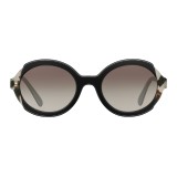 Prada - Prada Collection - Black Astral Talc Tortoise Round Sunglasses - Prada Collection - Sunglasses - Prada Eyewear