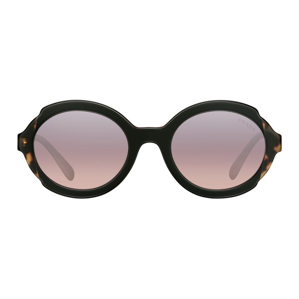 Prada - Prada Collection - Occhiali Rotondi Nero Begonia Tartaruga - Prada Collection - Occhiali da Sole - Prada Eyewear