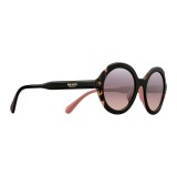 Prada - Prada Collection - Black Begonia Turtle Round Sunglasses - Alternative Fit - Sunglasses - Prada Eyewear