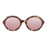 Prada - Prada Collection - Orchid Turtle Cerise White Round Sunglasses - Alternative Fit - Sunglasses - Prada Eyewear