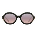 Prada - Prada Collection - Black Begonia Turtle Round Sunglasses - Alternative Fit - Sunglasses - Prada Eyewear