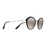 Prada - Prada Collection - Black and White Round Cat Eye Sunglasses - Prada Collection - Sunglasses - Prada Eyewear