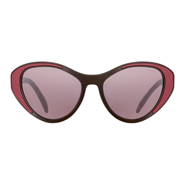 Prada - Prada Tapestry - Cocoa and Garnet Cat Eye Sunglasses - Prada Tapestry Collection - Sunglasses - Prada Eyewear