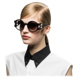 Prada - Prada Tapestry - Black Round Sunglasses - Prada Tapestry Collection - Sunglasses - Prada Eyewear