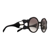 Prada - Prada Tapestry - Occhiali Rotondi in Nero - Prada Tapestry Collection - Occhiali da Sole - Prada Eyewear