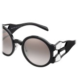 Prada - Prada Tapestry - Black White Round Sunglasses - Prada Tapestry Collection - Sunglasses - Prada Eyewear