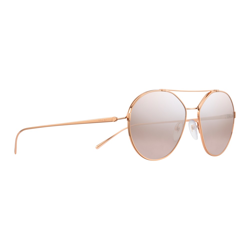 Prada - Prada Eyewear Collection - Rose Gold Aviator Sunglasses - Prada ...