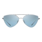 Prada - Prada Collection - Dark Steel Cat Eye Flat Sunglasses - Prada Collection - Sunglasses - Prada Eyewear