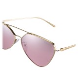 Prada - Prada Collection - Pale Gold Cat Eye Flat Sunglasses - Prada Collection - Sunglasses - Prada Eyewear