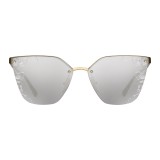Prada - Prada Cinéma - White Gold Irregular Cat Eye Sunglasses - Prada Cinéma Collection - Sunglasses - Prada Eyewear