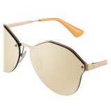 Prada - Prada Cinéma - Pale Gold Irregular Sunglasses - Prada Cinéma Collection - Sunglasses - Prada Eyewear