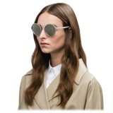 Prada - Prada Mod - Matt Steel Round Sunglasses - Prada Mod Collection - Sunglasses - Prada Eyewear