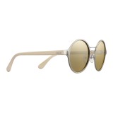 Prada - Prada Mod - Matt Steel Round Sunglasses - Prada Mod Collection - Sunglasses - Prada Eyewear