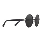 Prada - Prada Mod - Black and Steel Round Sunglasses - Prada Mod Collection - Sunglasses - Prada Eyewear