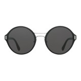 Prada - Prada Mod - Black and Steel Round Sunglasses - Prada Mod Collection - Sunglasses - Prada Eyewear