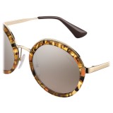 Prada - Prada Cinéma - Striped Papaya Round Sunglasses - Prada Cinéma Collection - Sunglasses - Prada Eyewear