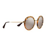 Prada - Prada Cinéma - Striped Papaya Round Sunglasses - Prada Cinéma Collection - Sunglasses - Prada Eyewear