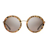 Prada - Prada Cinéma - Striped Papaya Round Sunglasses - Prada Cinéma Collection - Sunglasses - Prada Eyewear