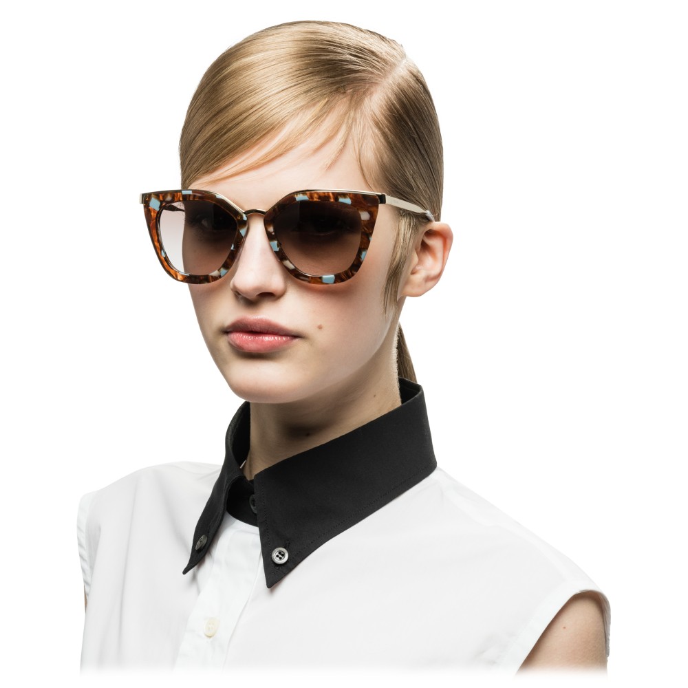 Prada - Prada Cinéma - Striated Astal Cat Eye Bold Sunglasses - Prada ...