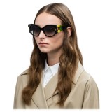 Prada - Prada Tapestry - Occhiali Cat Eye in Velluto Nero - Prada Tapestry Collection - Occhiali da Sole - Prada Eyewear