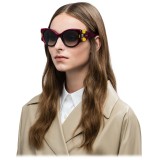 Prada - Prada Tapestry - Amarena Velvet Cat Eye Sunglasses - Prada Tapestry Collection - Sunglasses - Prada Eyewear