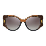 Prada - Prada Tapestry - Camel Velvet Cat Eye Sunglasses - Prada Tapestry Collection - Sunglasses - Prada Eyewear